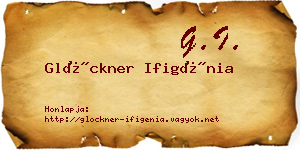Glöckner Ifigénia névjegykártya